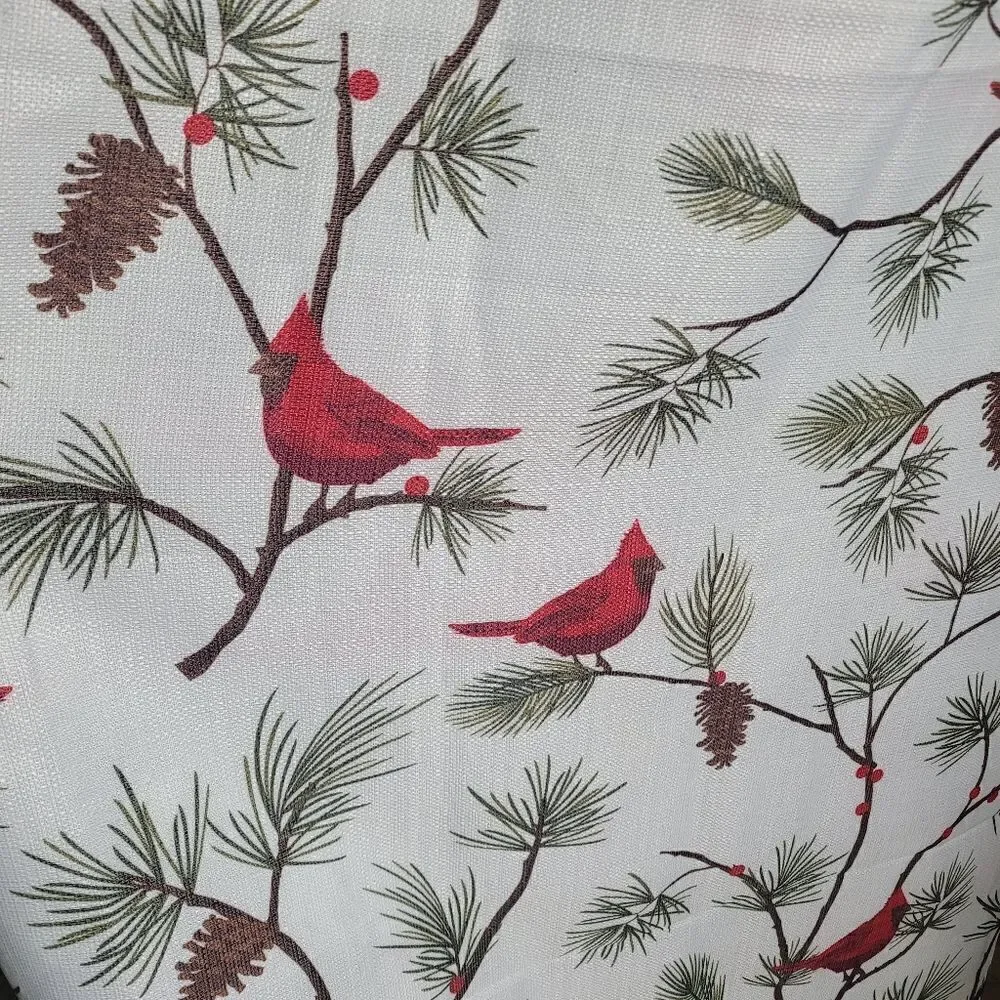 Cardinal Christmas shower curtain